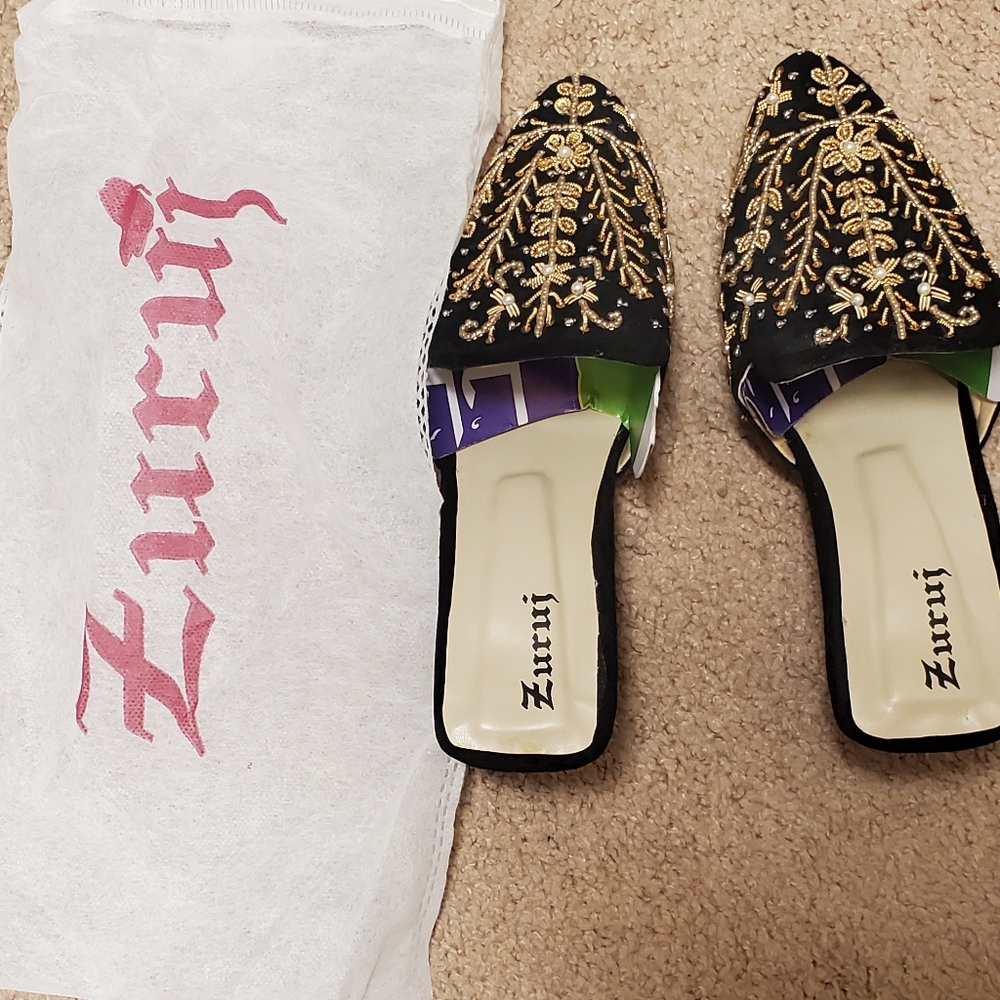 Pakistani Bridal heeled mule/khussa/jutti - Picture 2 of 6